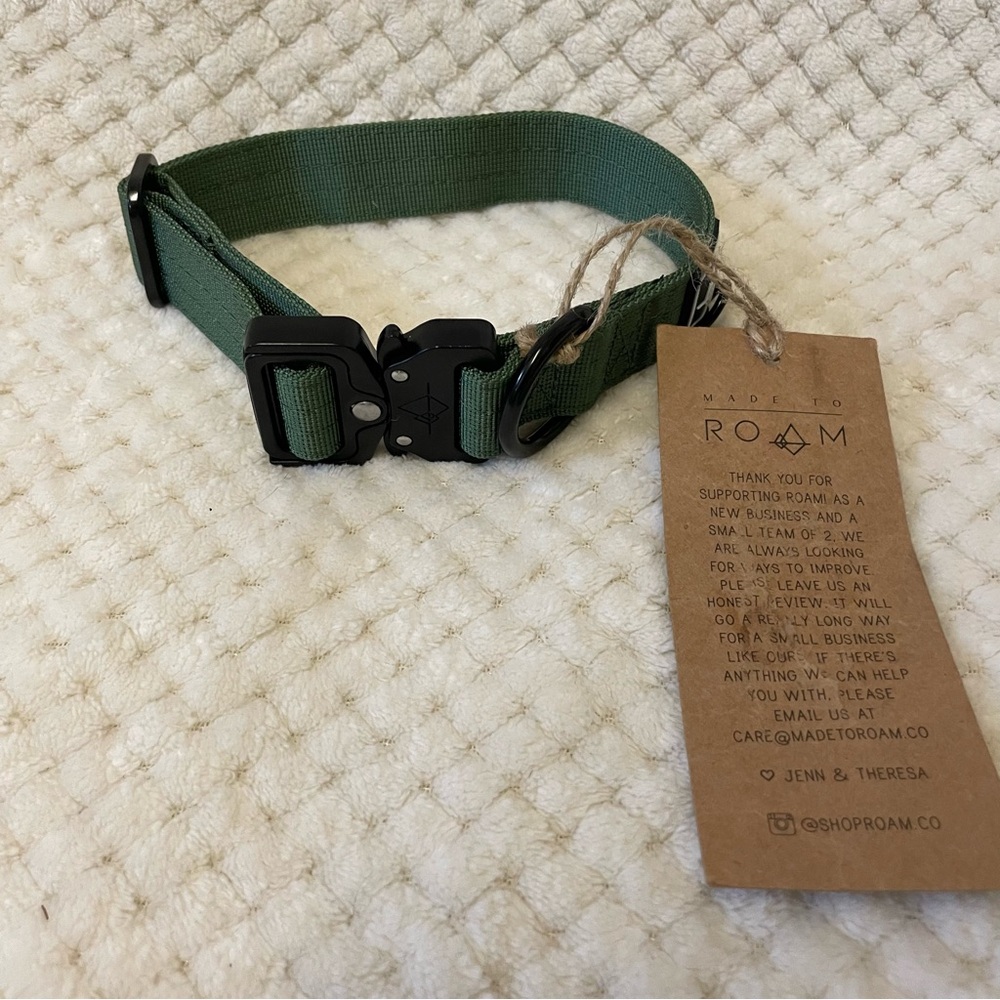 Green Dog Collar by Made to Roam adjustable